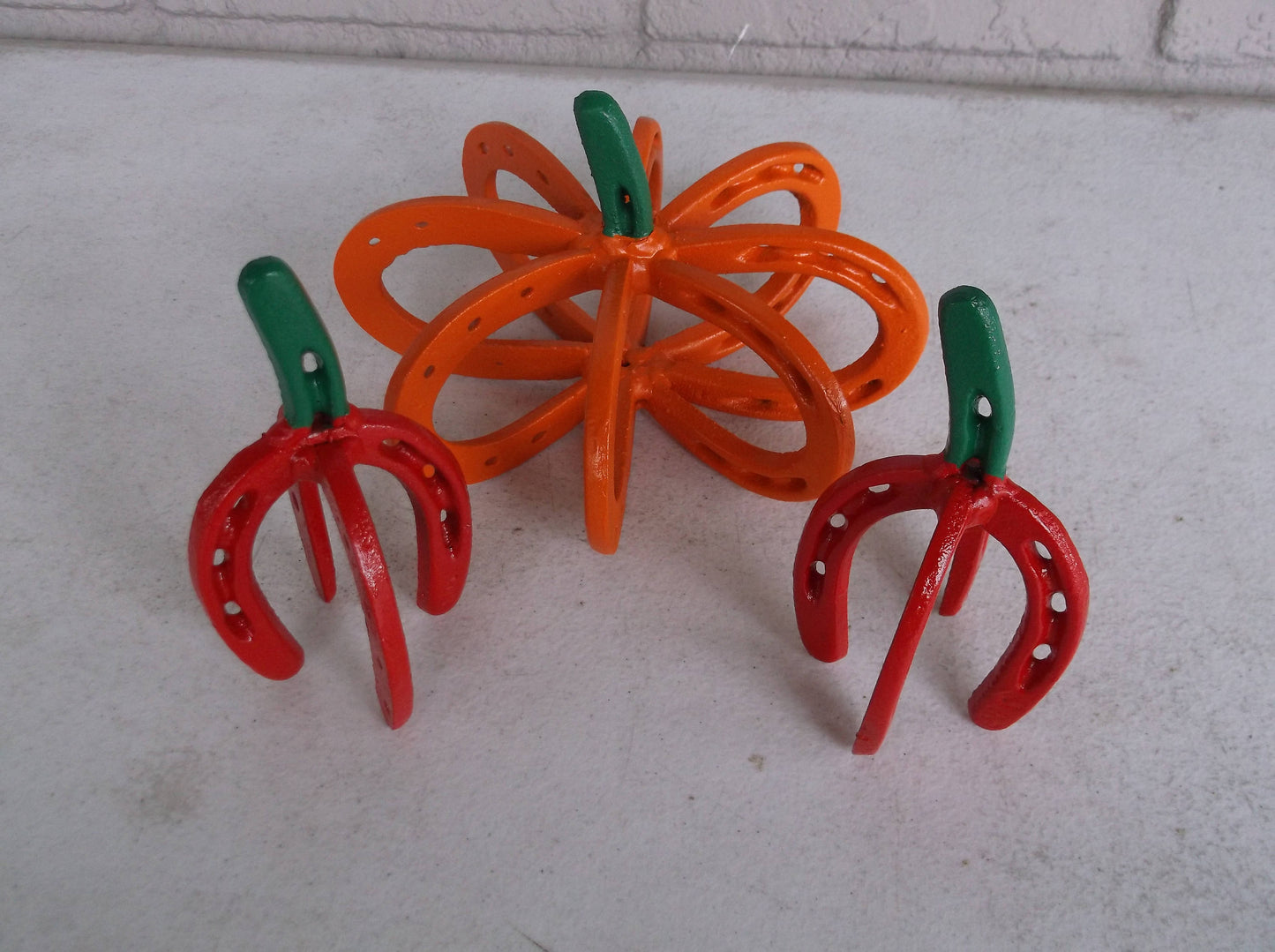 Horseshoe Apple, Upcycled Metal Art