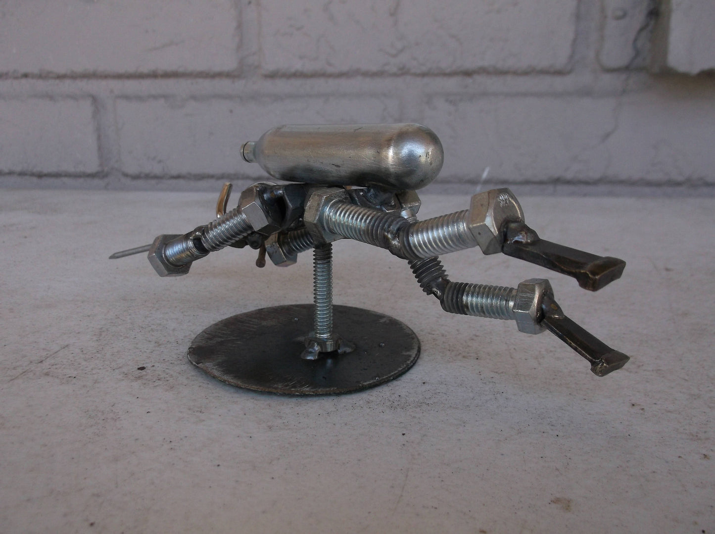 Scuba Diver Metal Bolt Figurine, Water Sports Welded Art