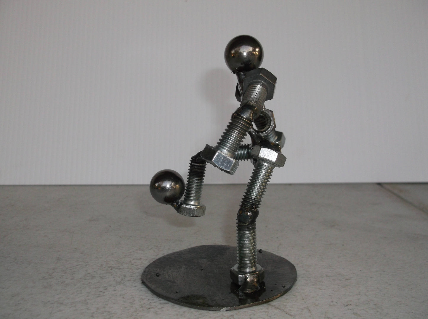 Soccer Player, Metal Bolt Figurine, Miniature Sports Player, Athlete