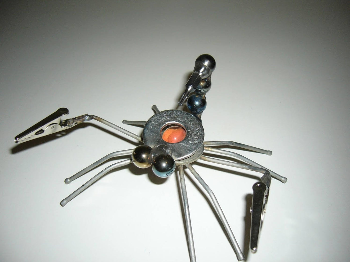 Orange Scorpion garden stake, yard art