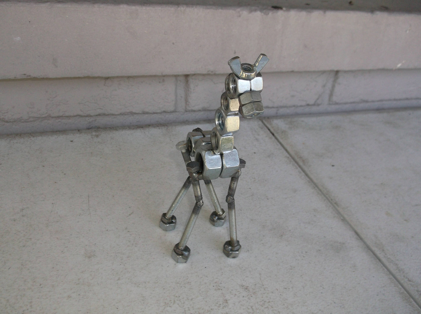 Giraffe, Metal Giraffe Sculpture, Up cycled Art