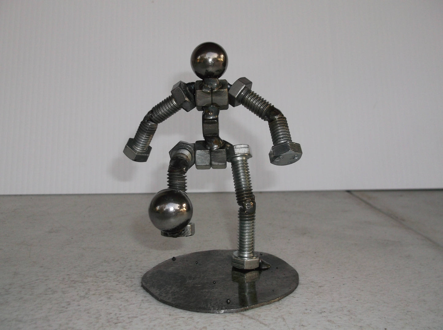 Soccer Player, Metal Bolt Figurine, Miniature Sports Player, Athlete
