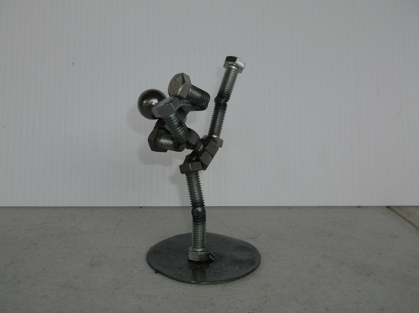 Kick Boxer, Metal Bolt Figurine, karate fighter Athlete,