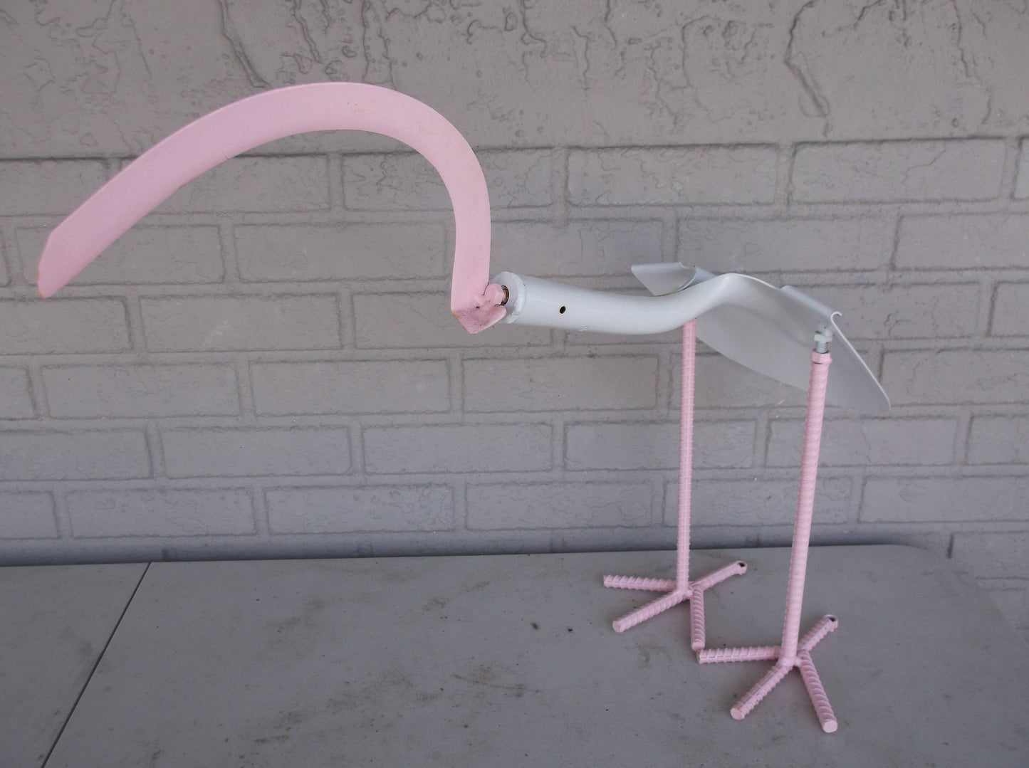 Ibis Metal Shovel Bird Garden Art, Garden Bird Sculpture