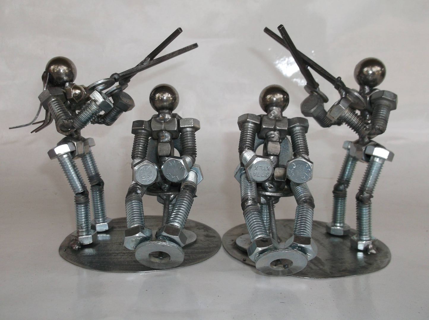 Female Hair Dresser, Metal Bolt Figurine, People