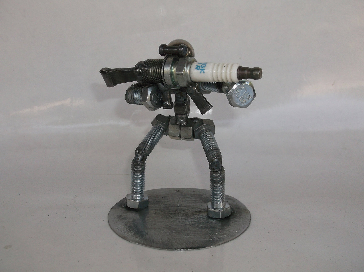 Hunter, Sharp Shooter, AR15 Metal Bolt Figurine, Upcycled Art, Miniature