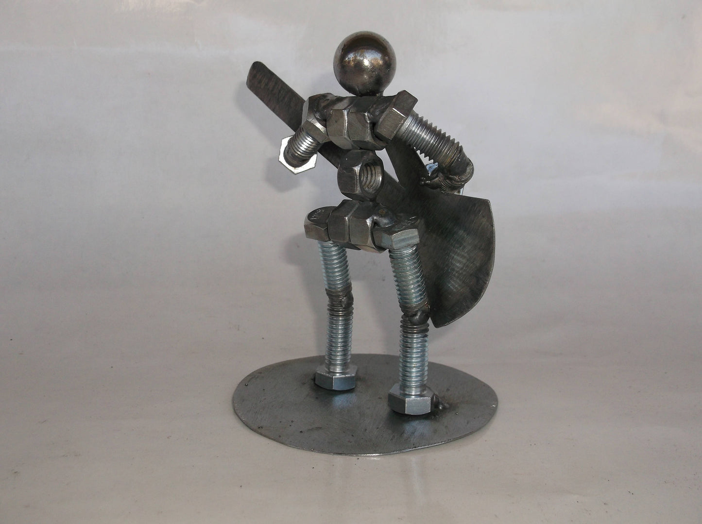 Bass Guitarist, Metal Bolt Figurine, Upcycled Art, Musician