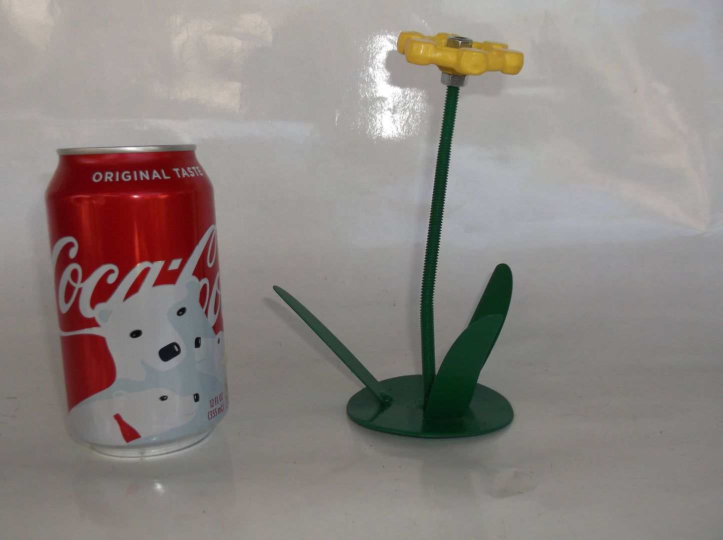 Yellow Metal Flower, Floral Decor, Faucet Flower