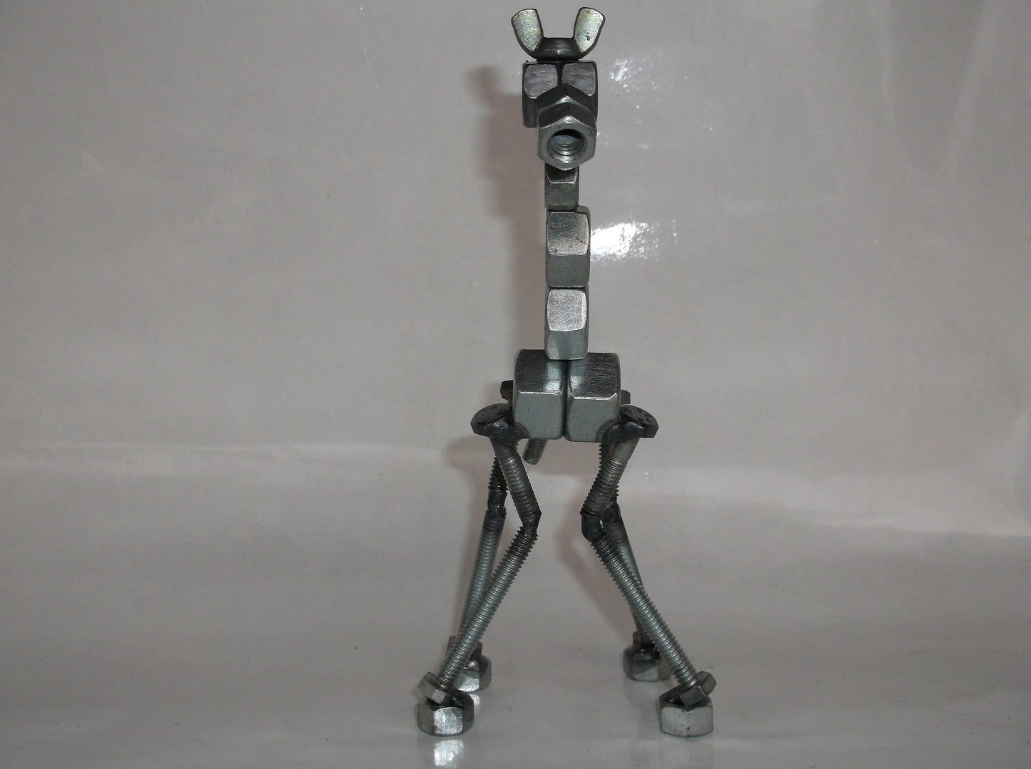 Giraffe, Metal Giraffe Sculpture, Up cycled Art