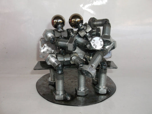 Couple, Relationship, Metal Bolt Figurine, People