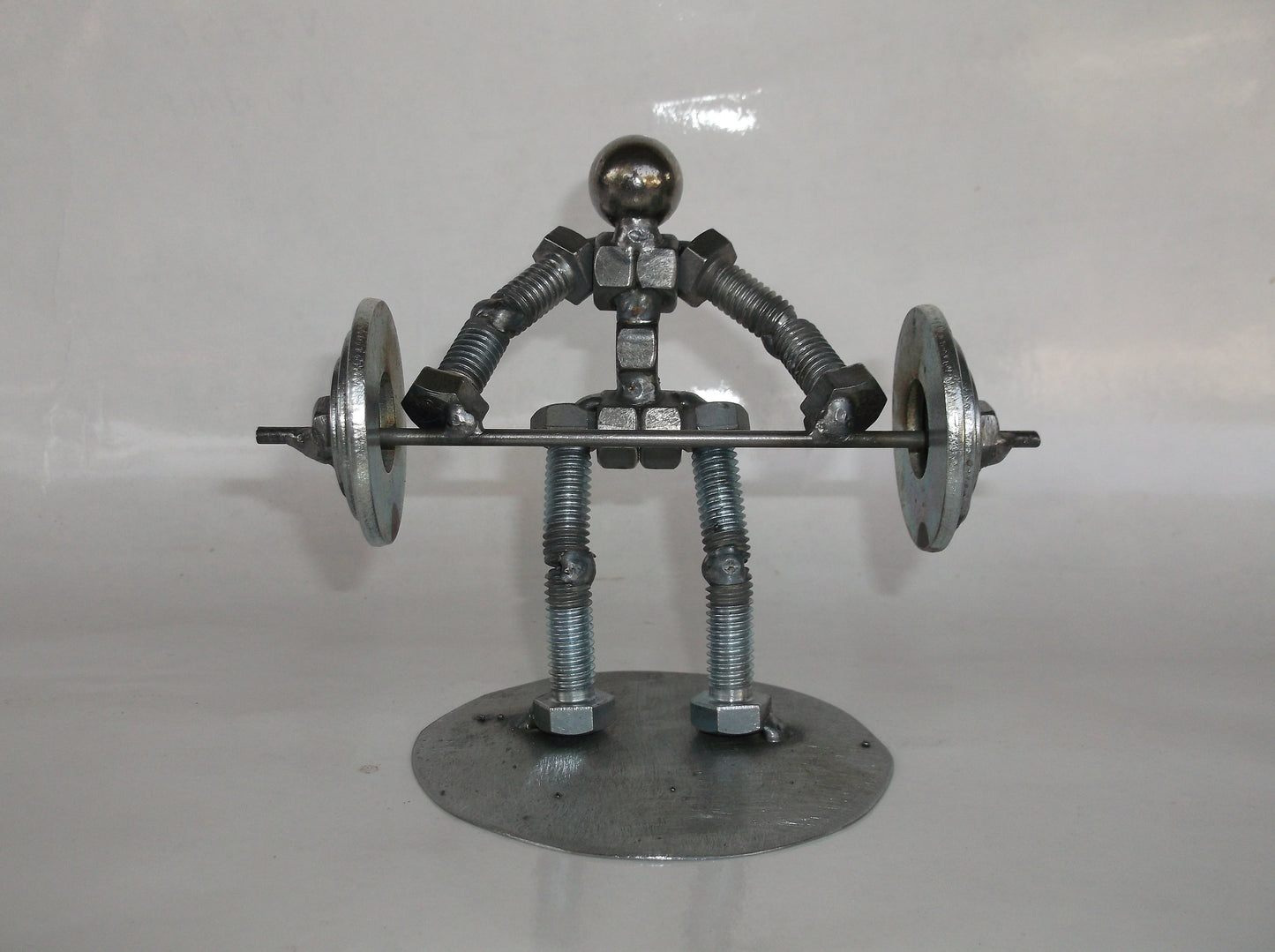 Dead Lift Metal Bolt Figurine, Weight Lifter, Sports Athlete