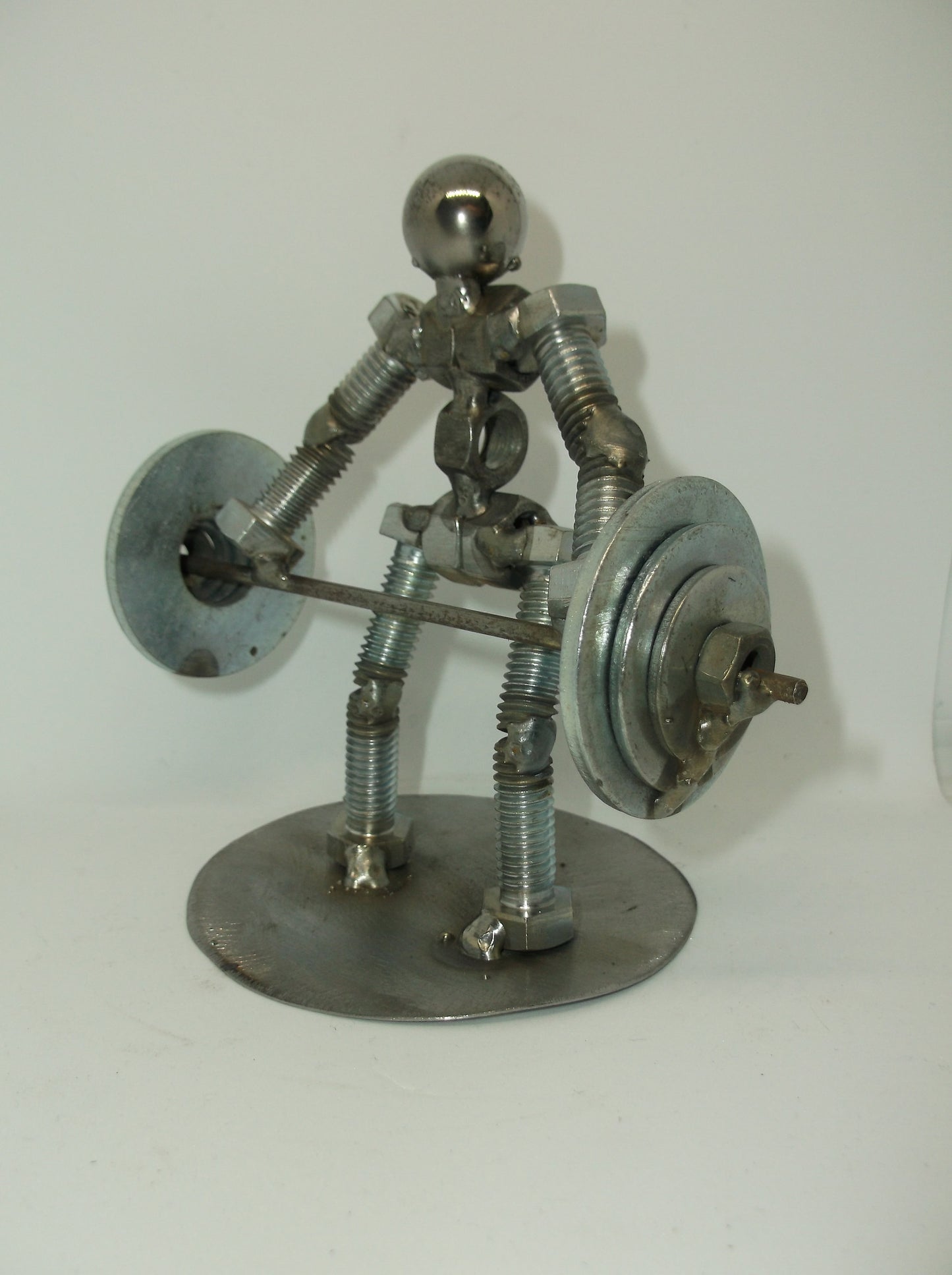 Dead Lift Metal Bolt Figurine, Weight Lifter, Sports Athlete