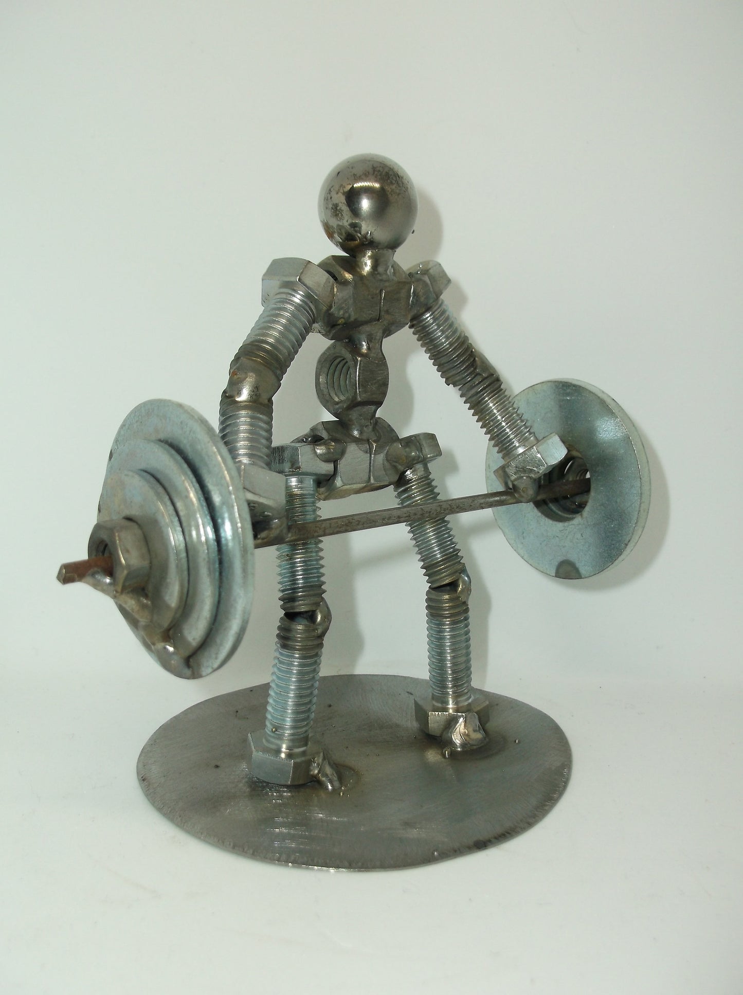 Dead Lift Metal Bolt Figurine, Weight Lifter, Sports Athlete