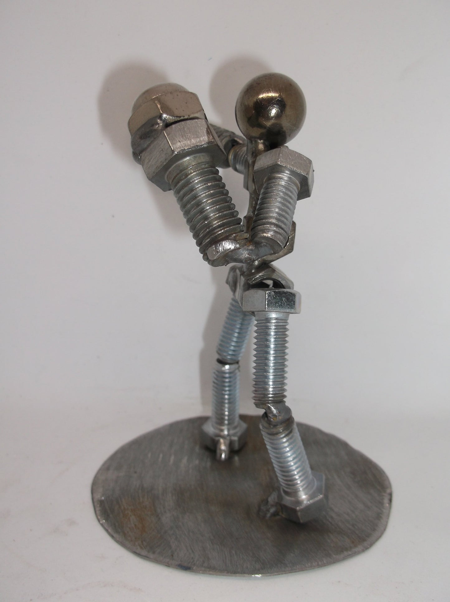 Boxer Metal Bolt Figurine, Fighter, Athlete, Upcycled Metal Figurine