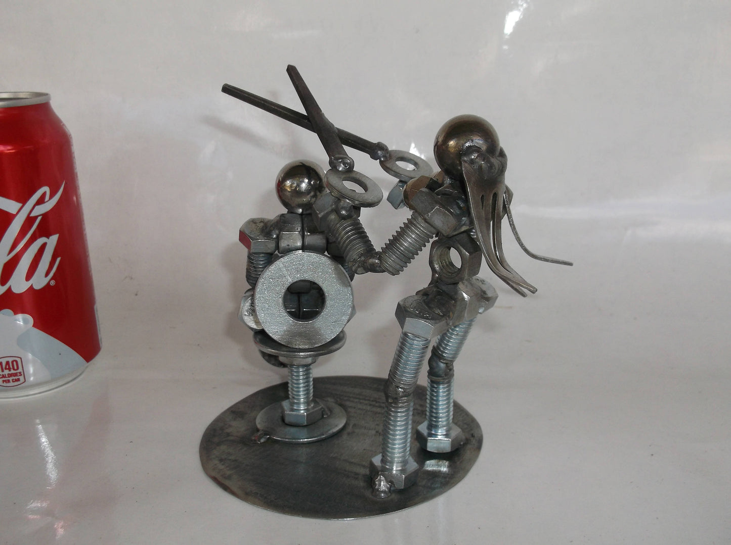 Female Hair Dresser, Metal Bolt Figurine, People
