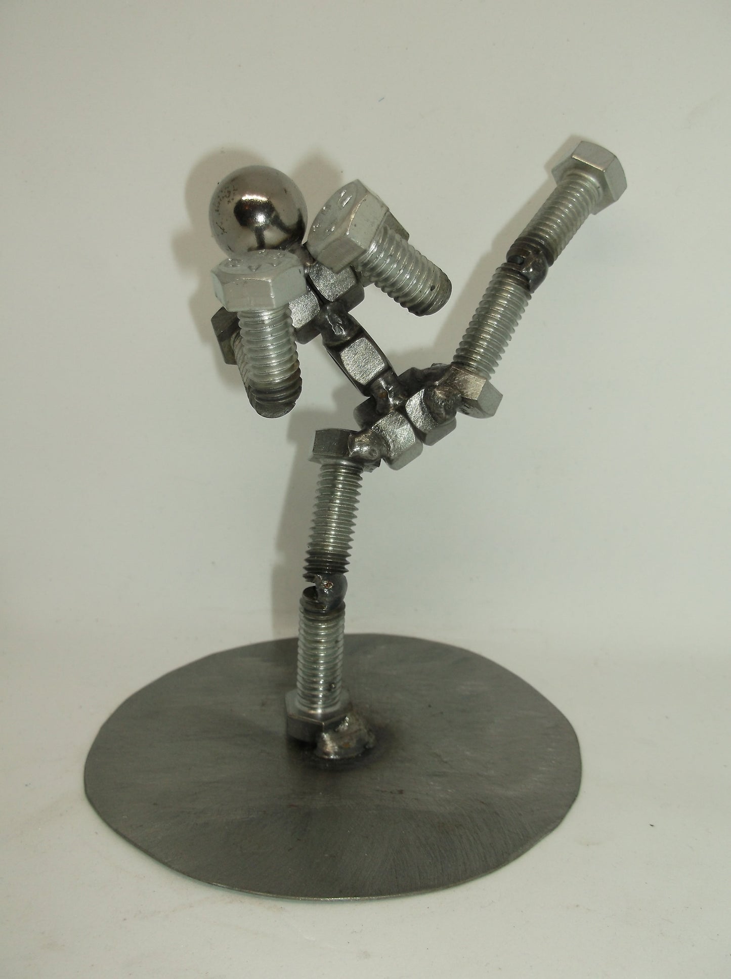 Kick Boxer, Metal Bolt Figurine, karate fighter Athlete,