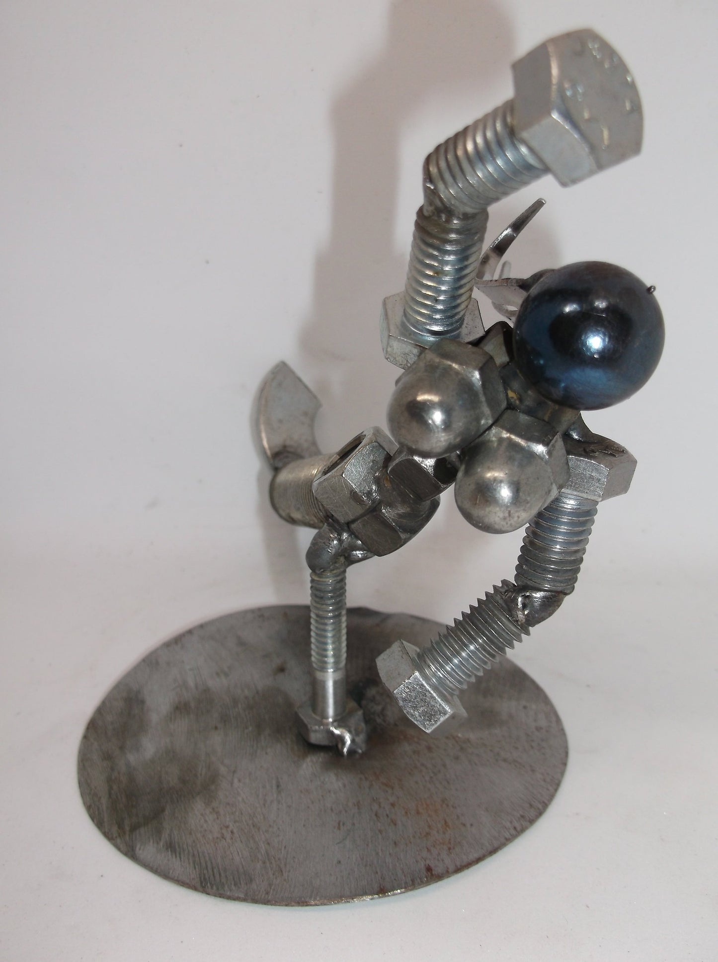 Mermaid, Metal Bolt Figurine, Recycled Metal Art