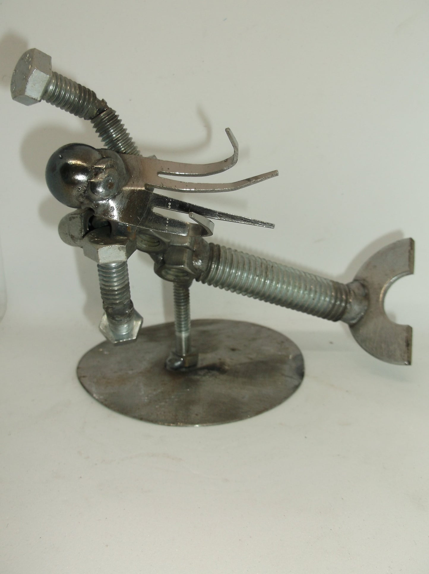 Mermaid, Metal Bolt Figurine, Recycled Metal Art
