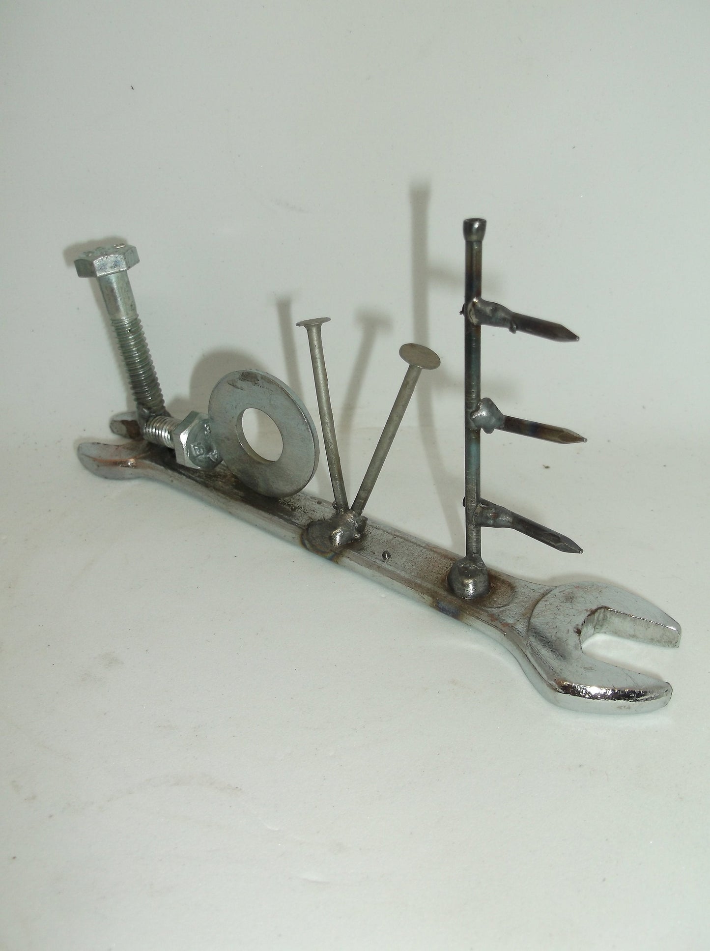 Love Valentine Gift, Tiny wrench, Valentines Day present, Upcycled Art