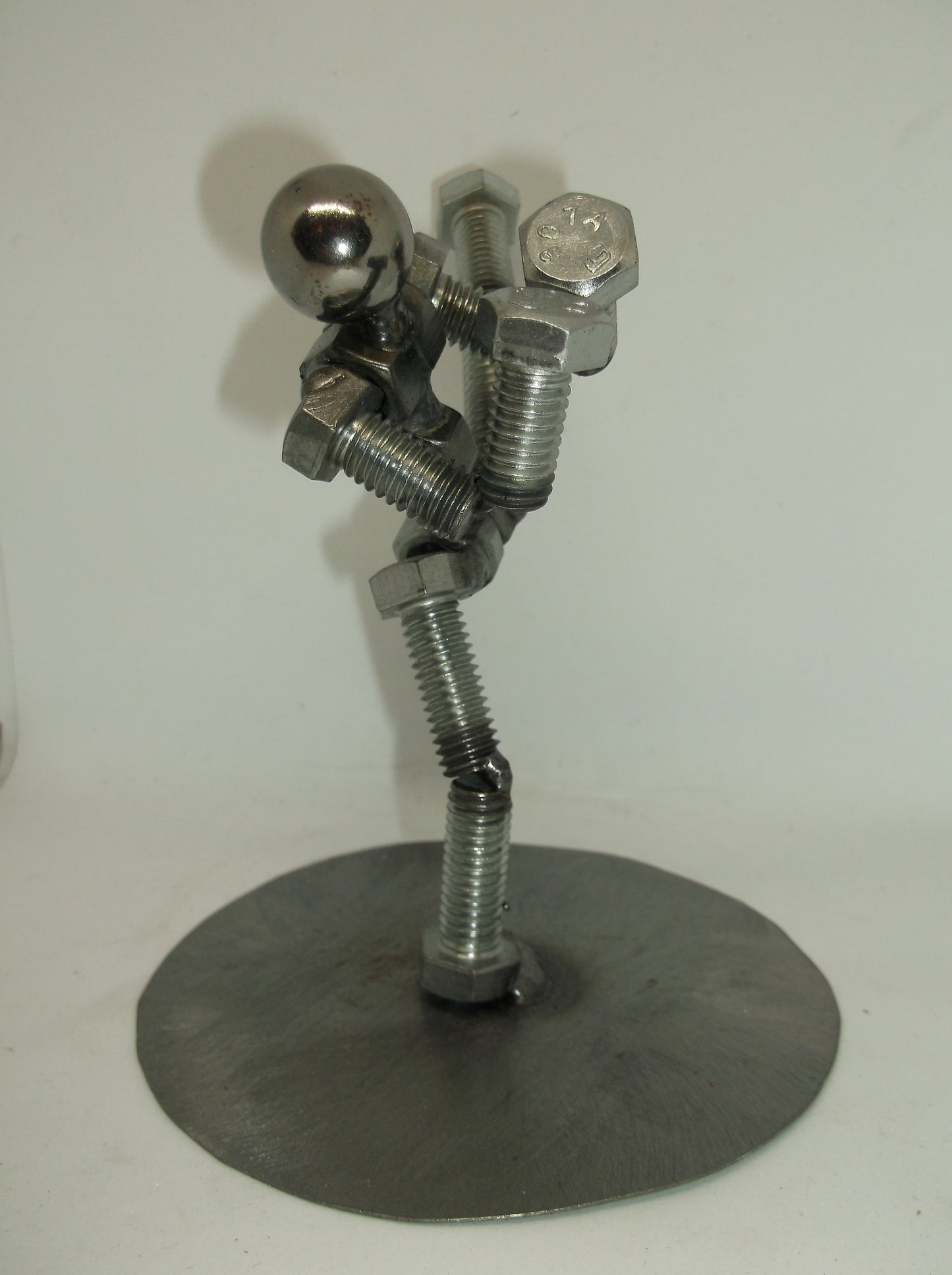 Kick Boxer, Metal Bolt Figurine, karate fighter Athlete,