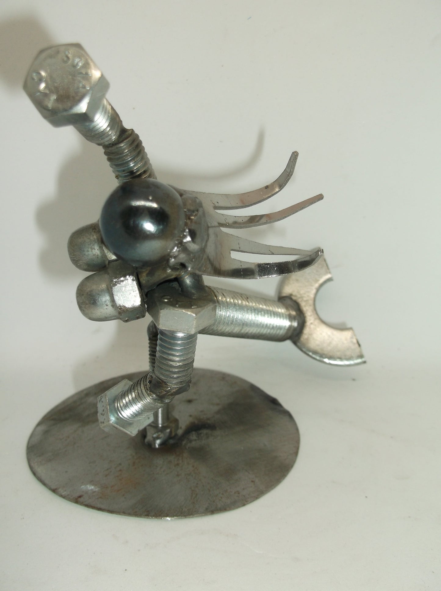 Mermaid, Metal Bolt Figurine, Recycled Metal Art