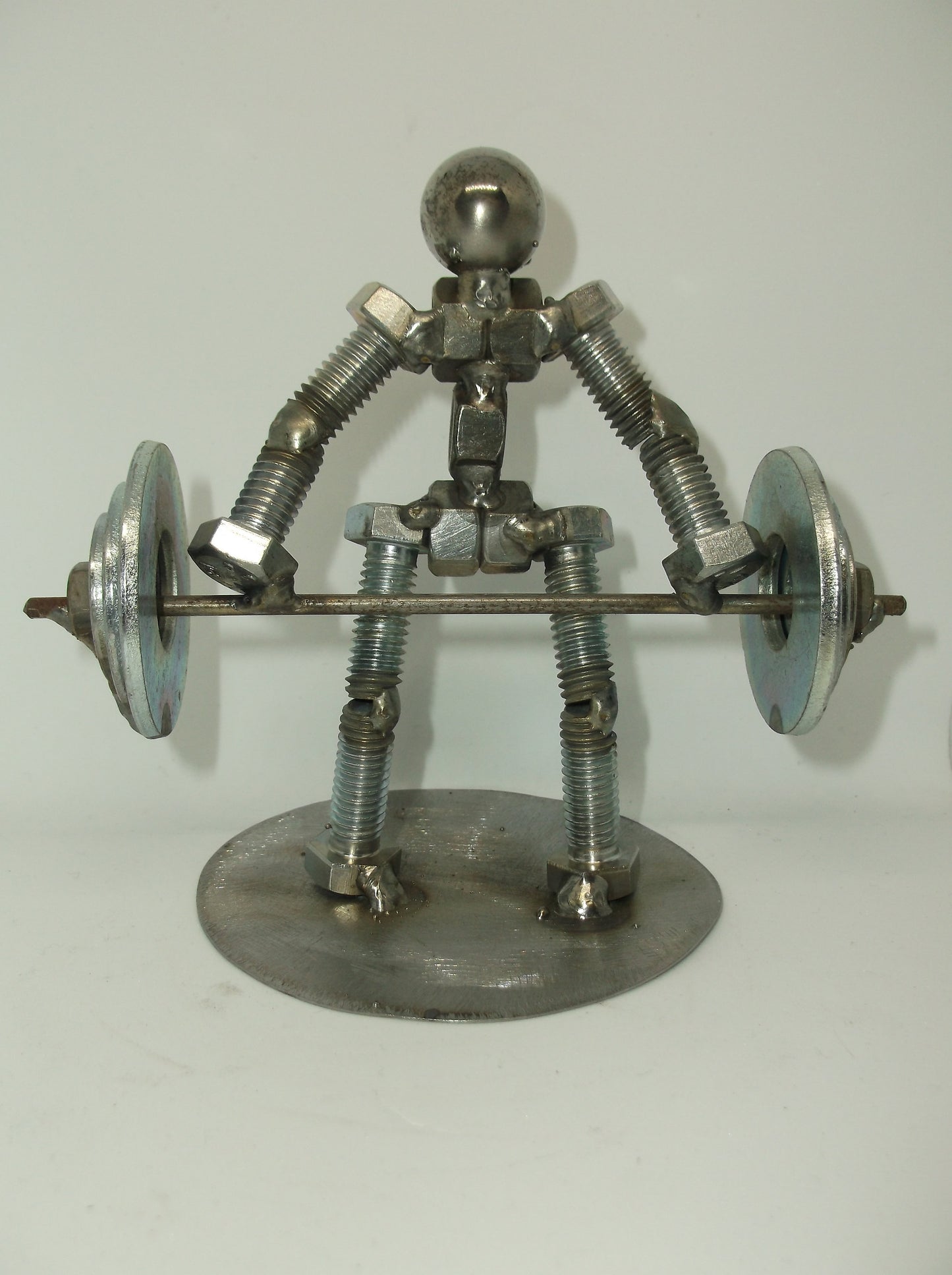 Dead Lift Metal Bolt Figurine, Weight Lifter, Sports Athlete
