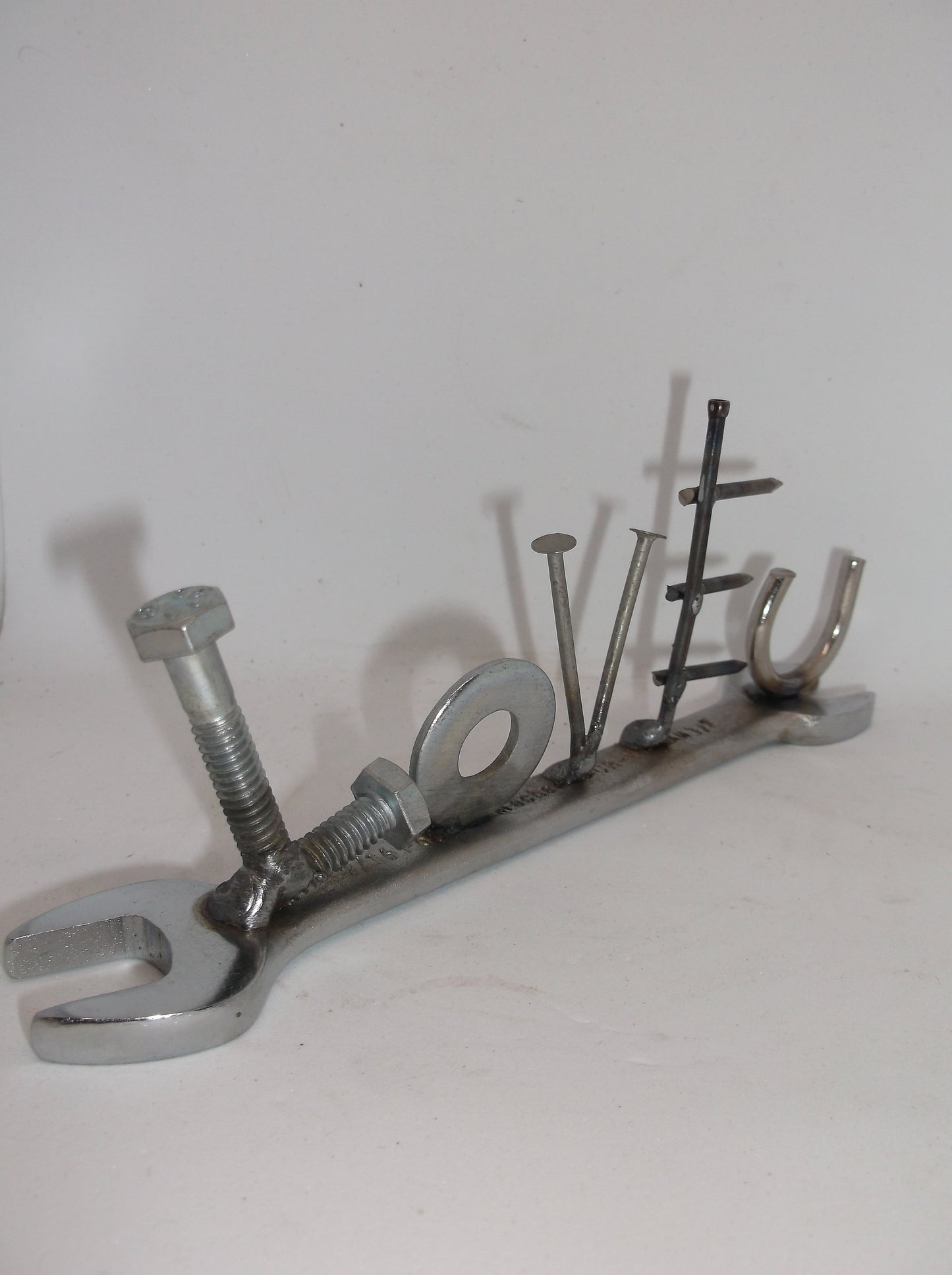 Love U Valentine Gift, tiny wrench, metal tool, Valentines Day present