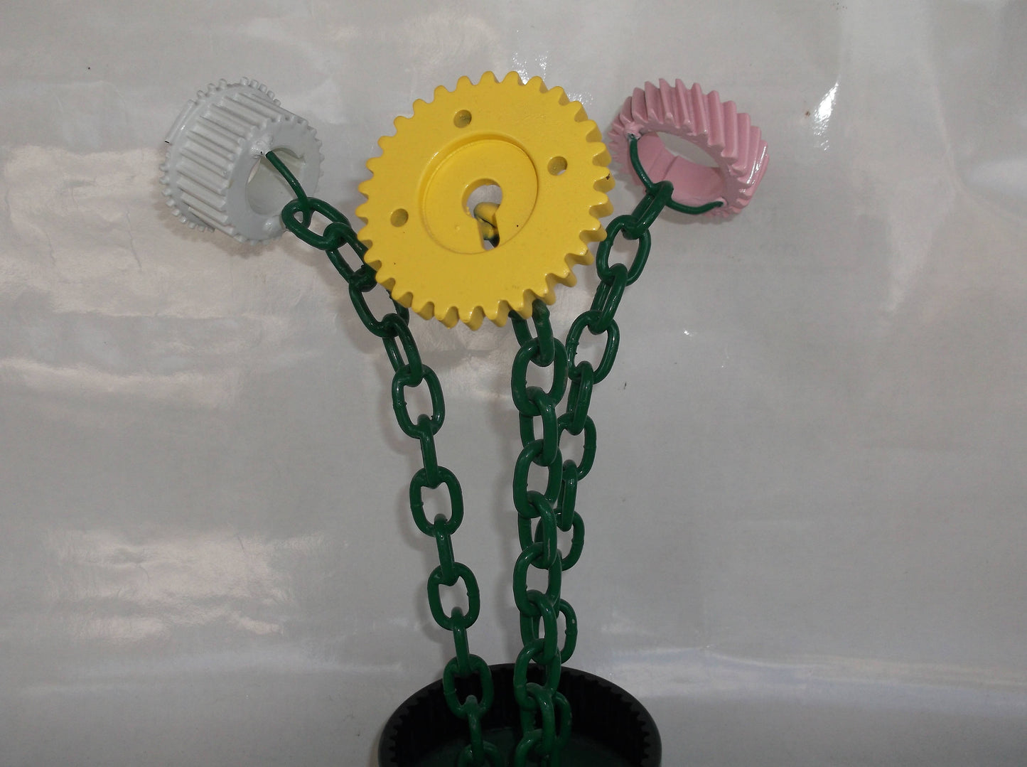 Floral Sculpture, Welded Metal Gears, Flower Arrangement. up cycled art