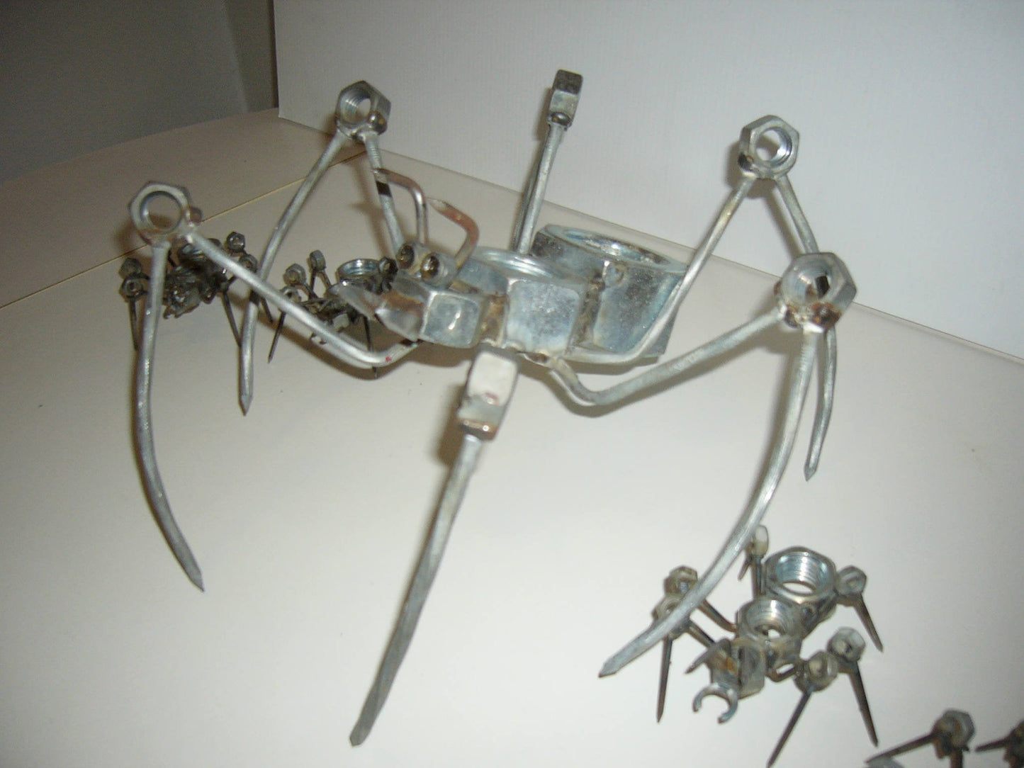 Large Ant Sculpture, Garden Art, Welded Metal Yard Art, Metal Insect Figurine, Rustic