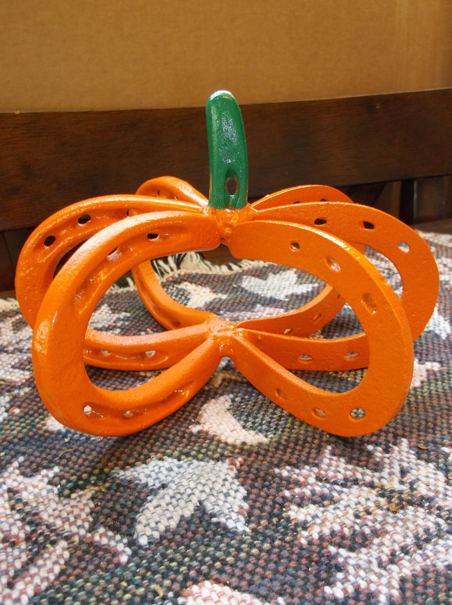 Horseshoe Pumpkin, Halloween Welded Metal Art Decorations