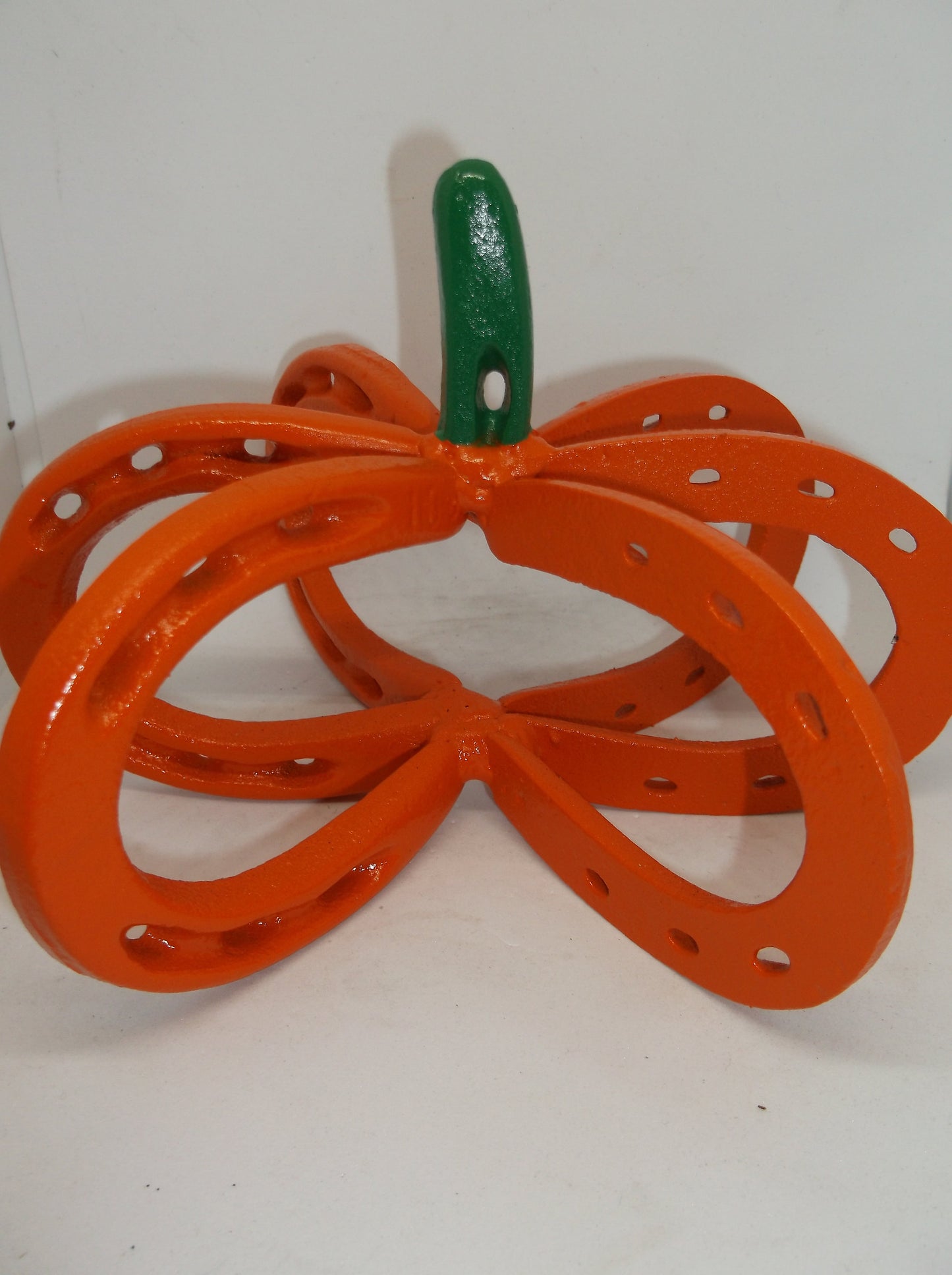 Horseshoe Pumpkin, Halloween Welded Metal Art Decorations