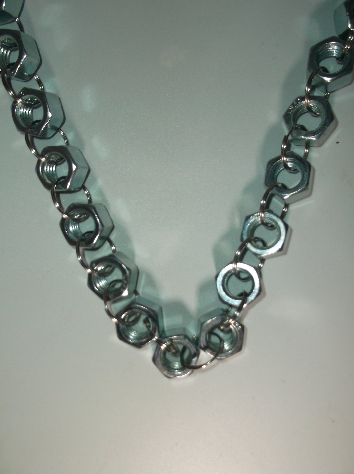 Nut Necklace, Crazy Nut Necklace, Zinc Plated Necklace, Up cycled handmade necklace