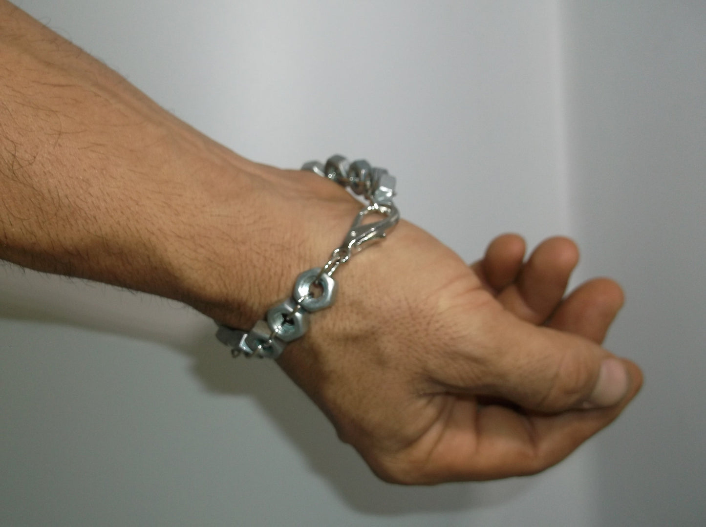 Nut Bracelet, Crazy Nut bracelet, Zinc Plated bracelet, Up cycled handmade