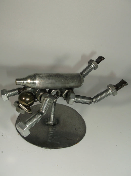 Scuba Diver Metal Bolt Figurine, Water Sports Welded Art