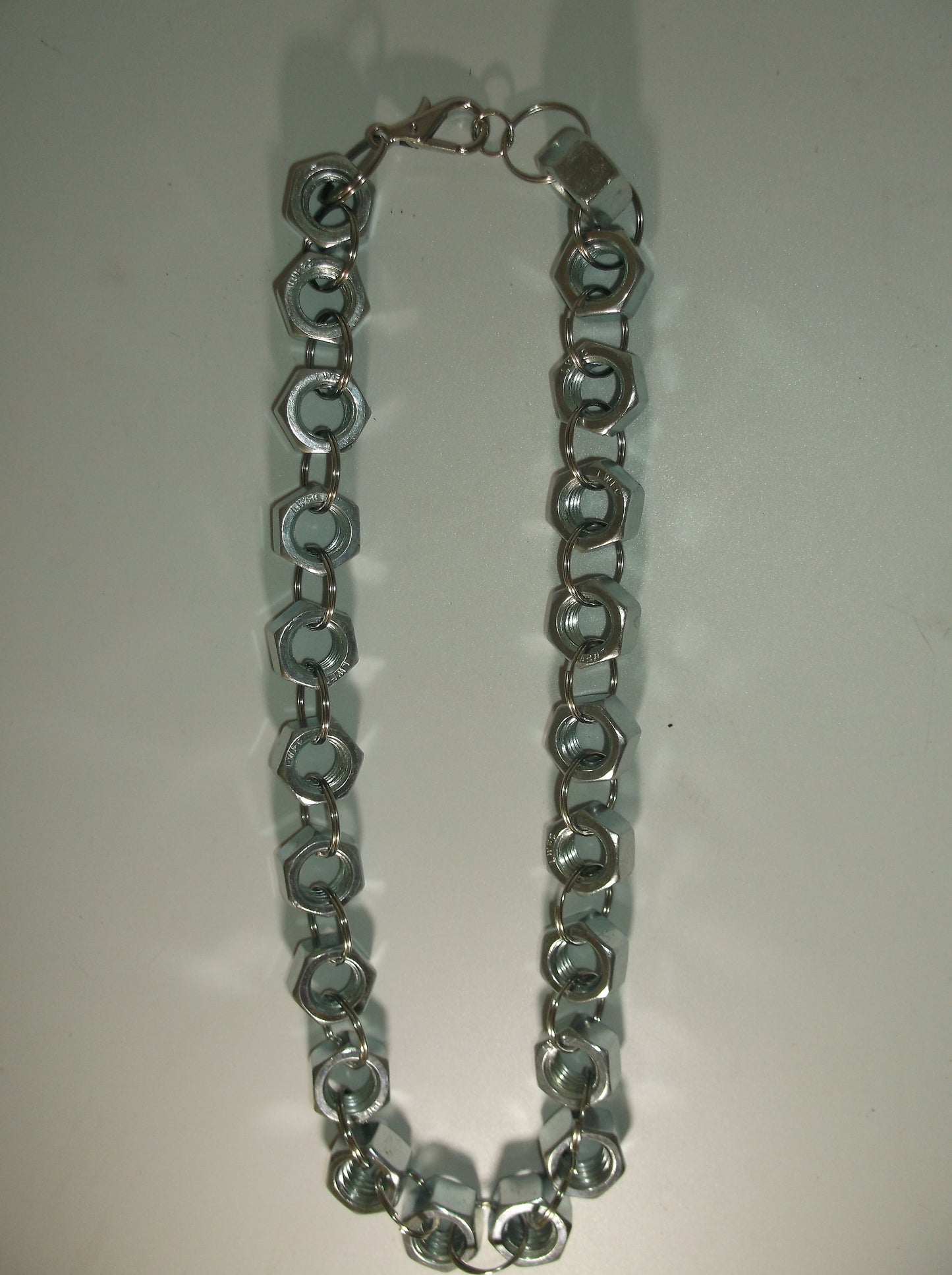 Nut Necklace, Crazy Nut Necklace, Zinc Plated Necklace, Up cycled handmade necklace