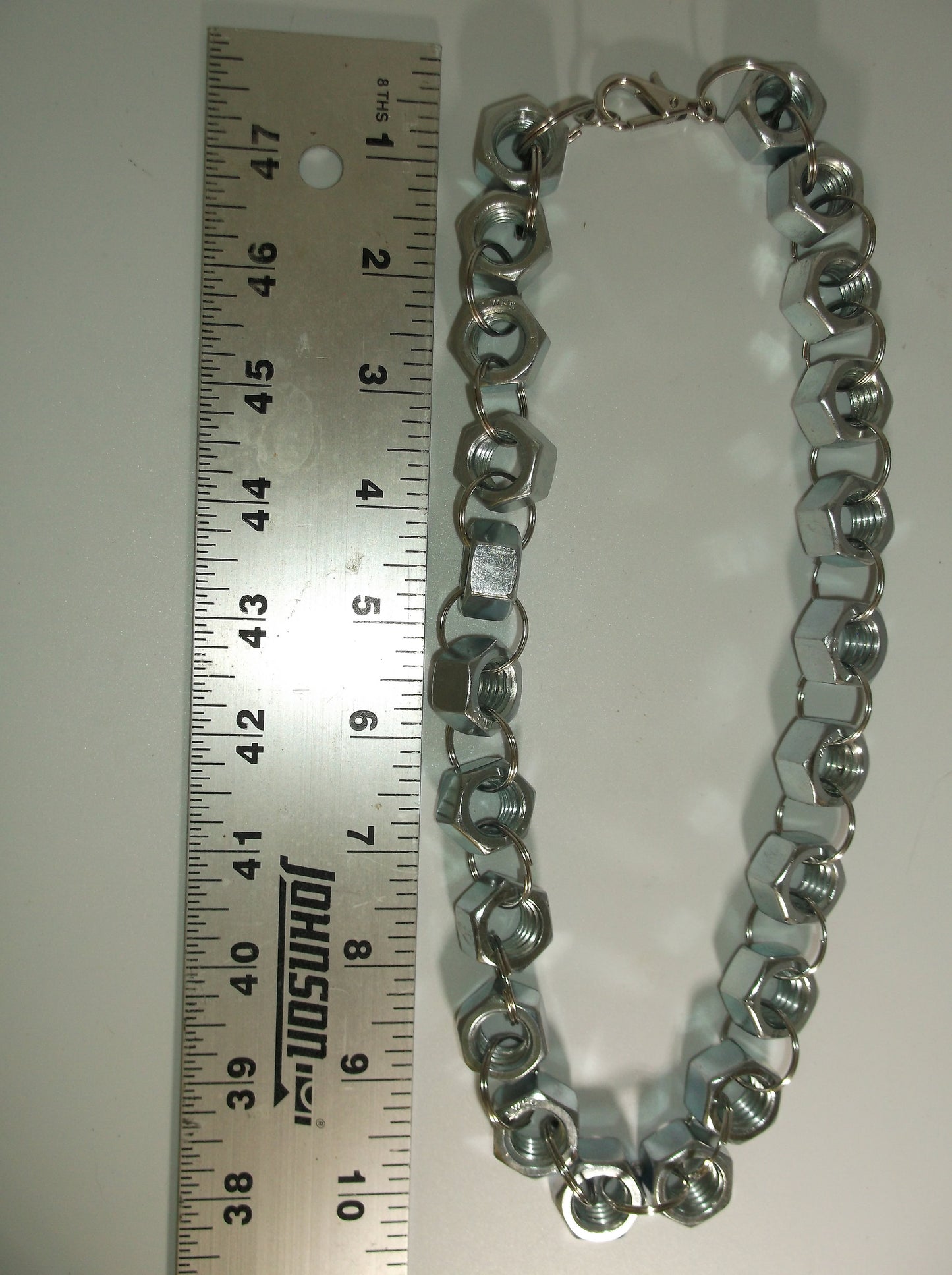 Nut Necklace, Crazy Nut Necklace, Zinc Plated Necklace, Up cycled handmade necklace