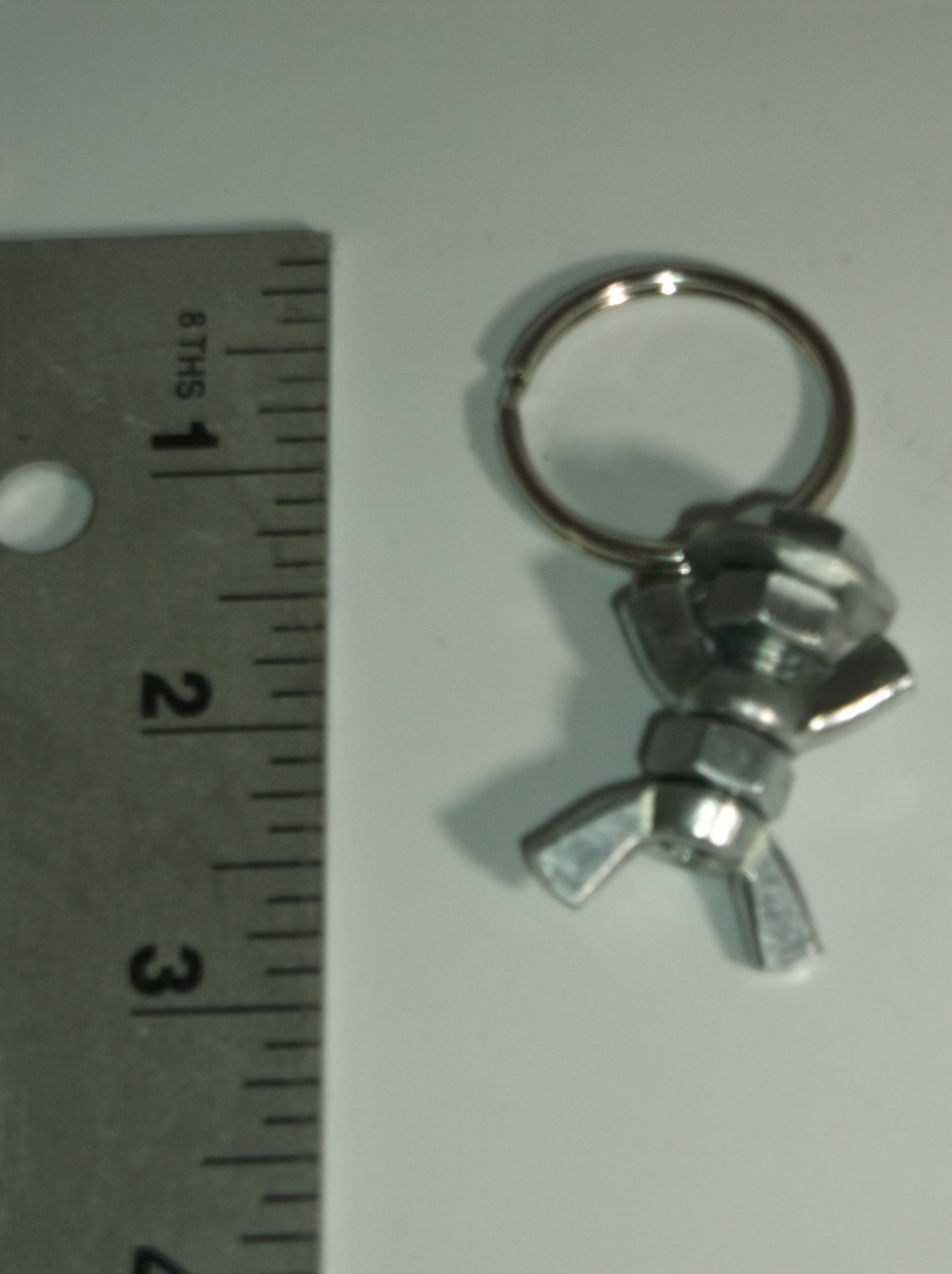 Miniature Man Key Chain, Tiny Person Nut and Bolt Key Chain, Recycled Hardware Key Chain