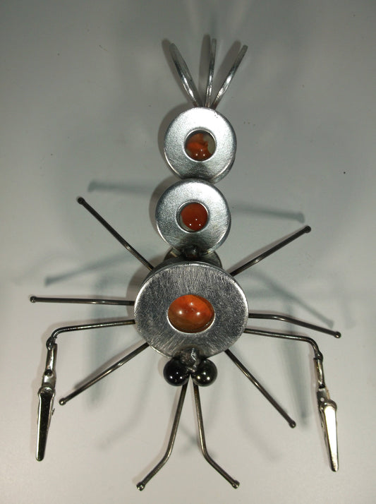 Orange Lobster Metal Sculpture Magnet