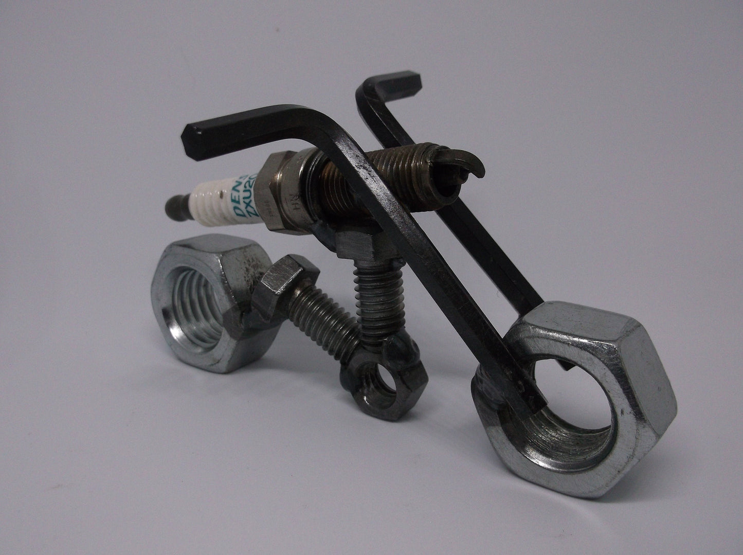 Recycled Spark Plug Motorcycle