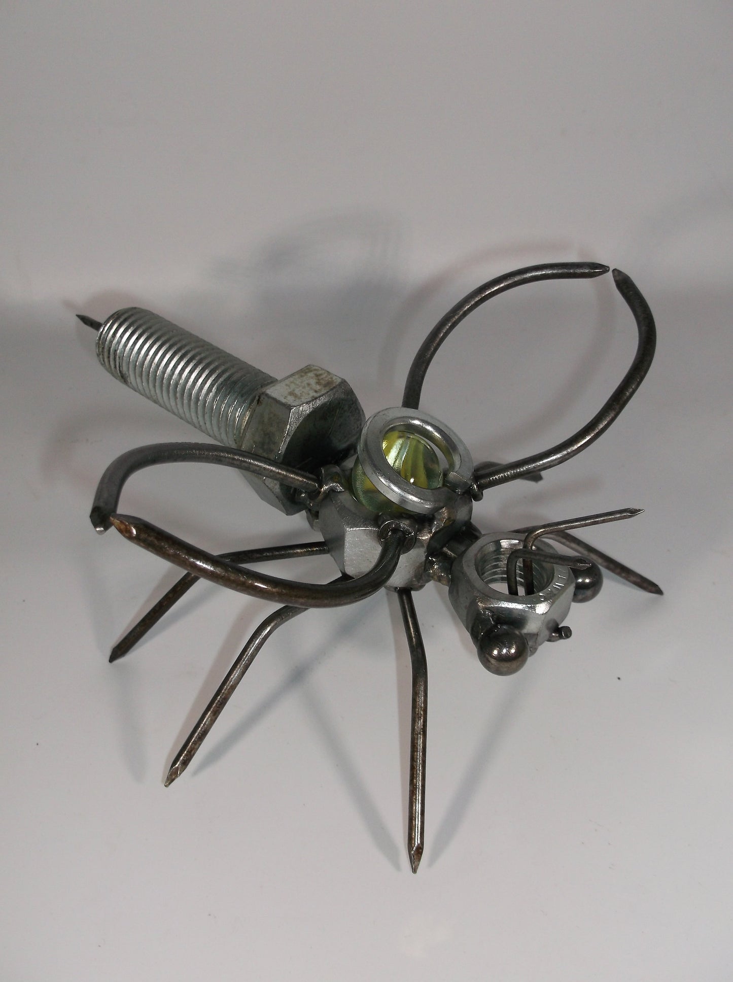 Bee Metal Sculpture, Bumble Bee Garden Stake, Hornet Welded Yard Art