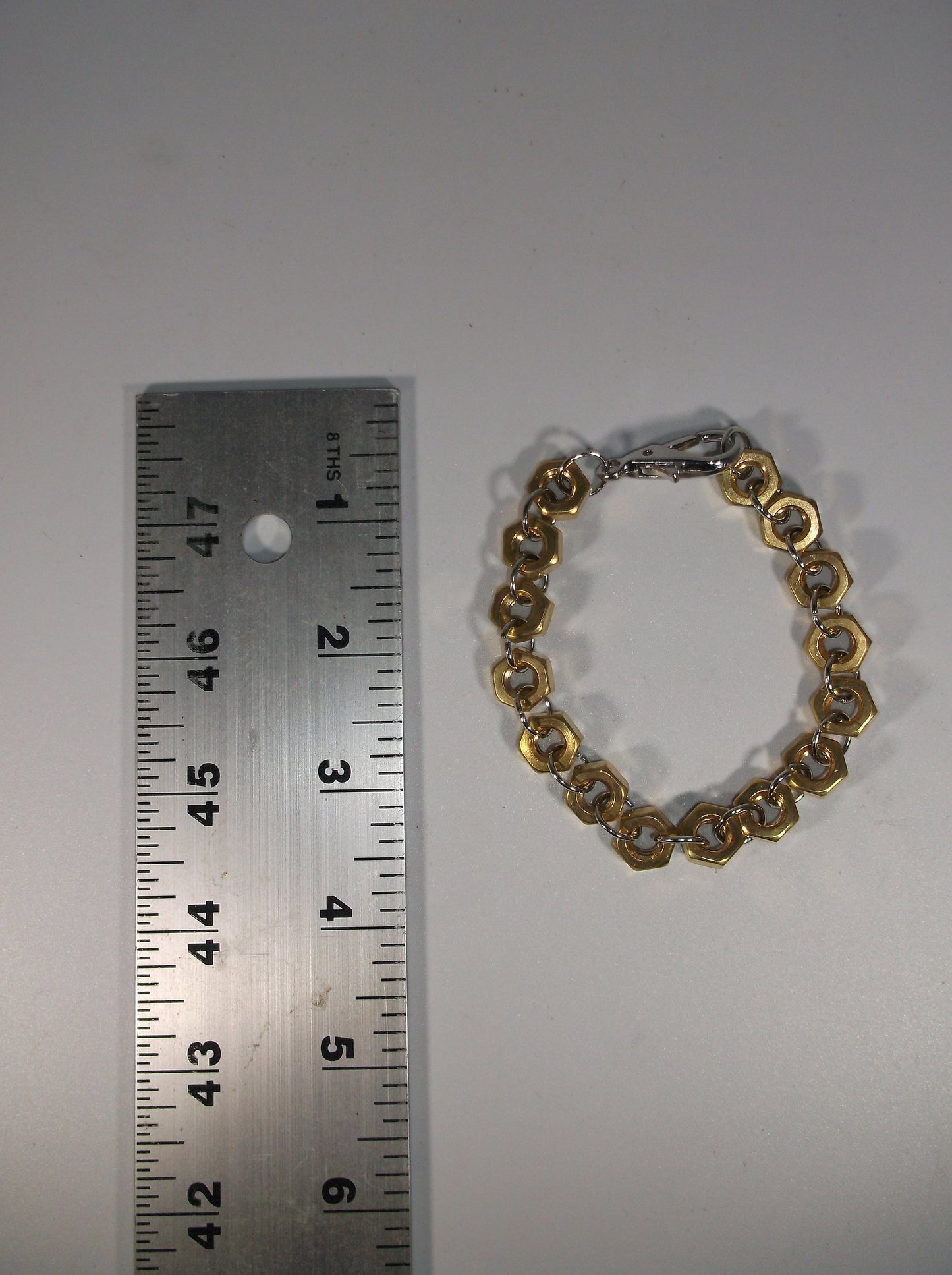 Brass Bracelet, Nut Bracelet, Crazy Nut bracelet, Up cycled handmade