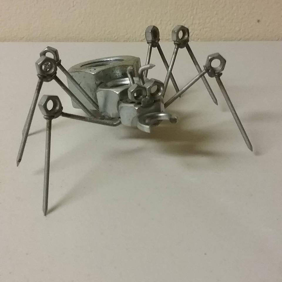 Ant Sculpture, Metal Garden Art, Insect Yard Art, rustic recycled metal art