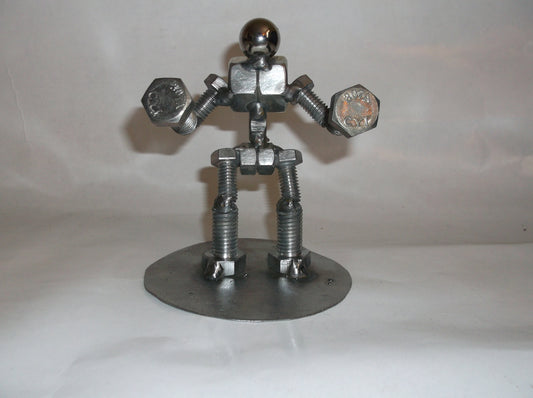 Incredible Hulk Metal Bolt Figurine, Up cycled Art