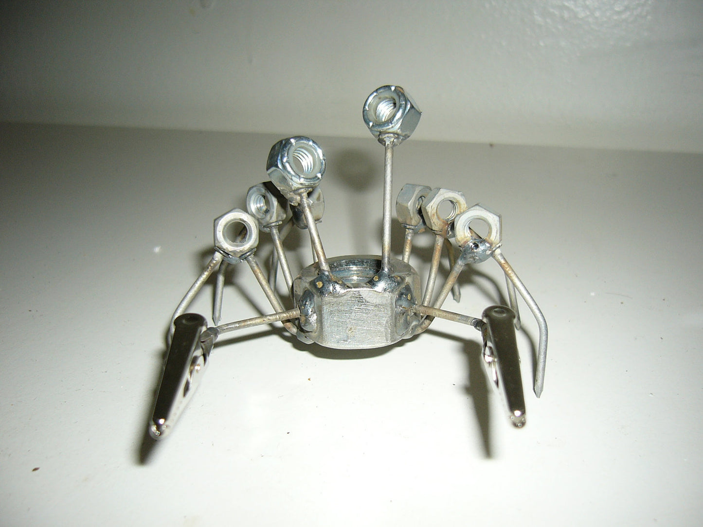 Crab Metal Sculpture ORANGE MARBLE