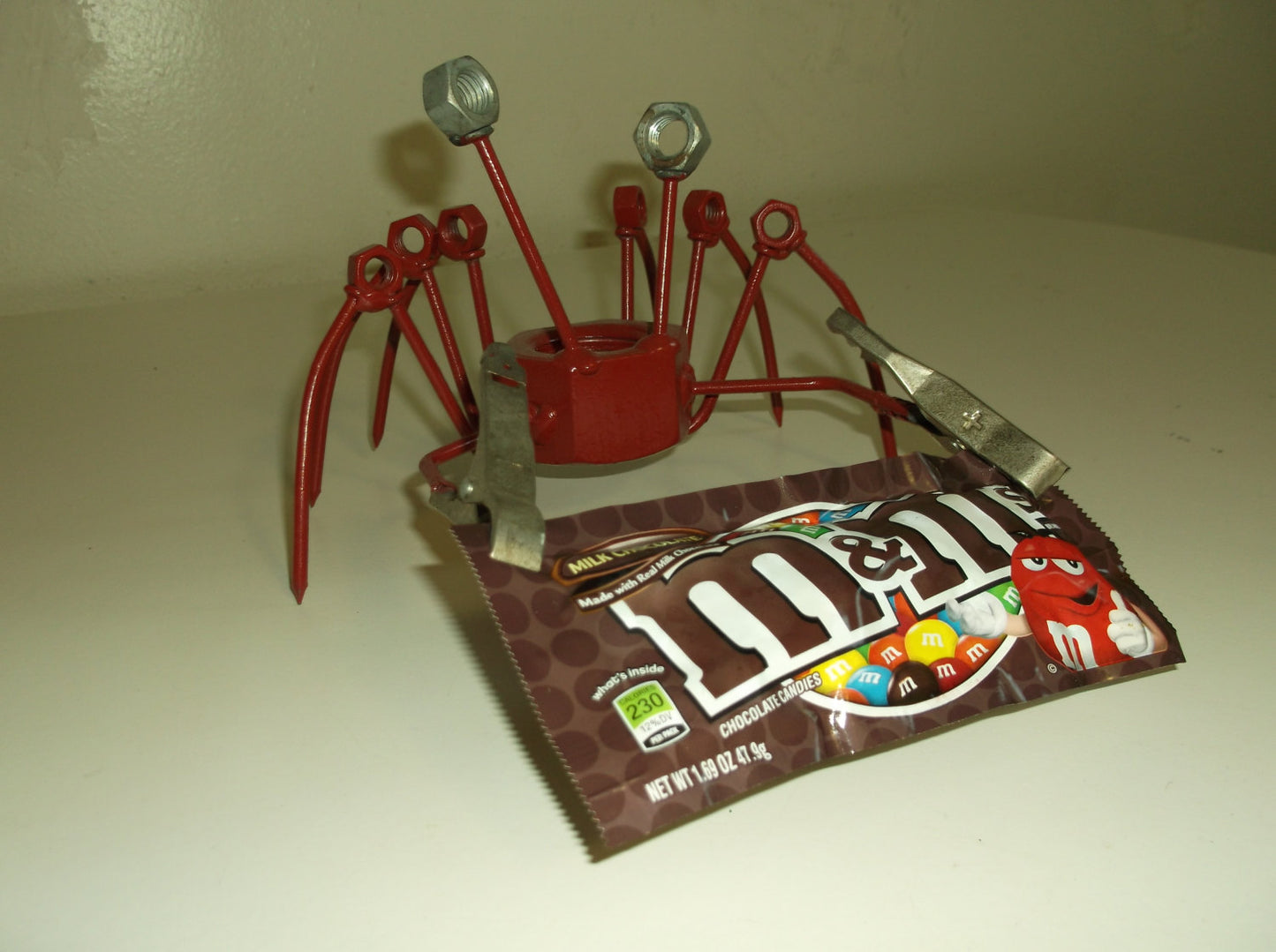 Red Pincer Crab, Metal Sculpture, Welded Art