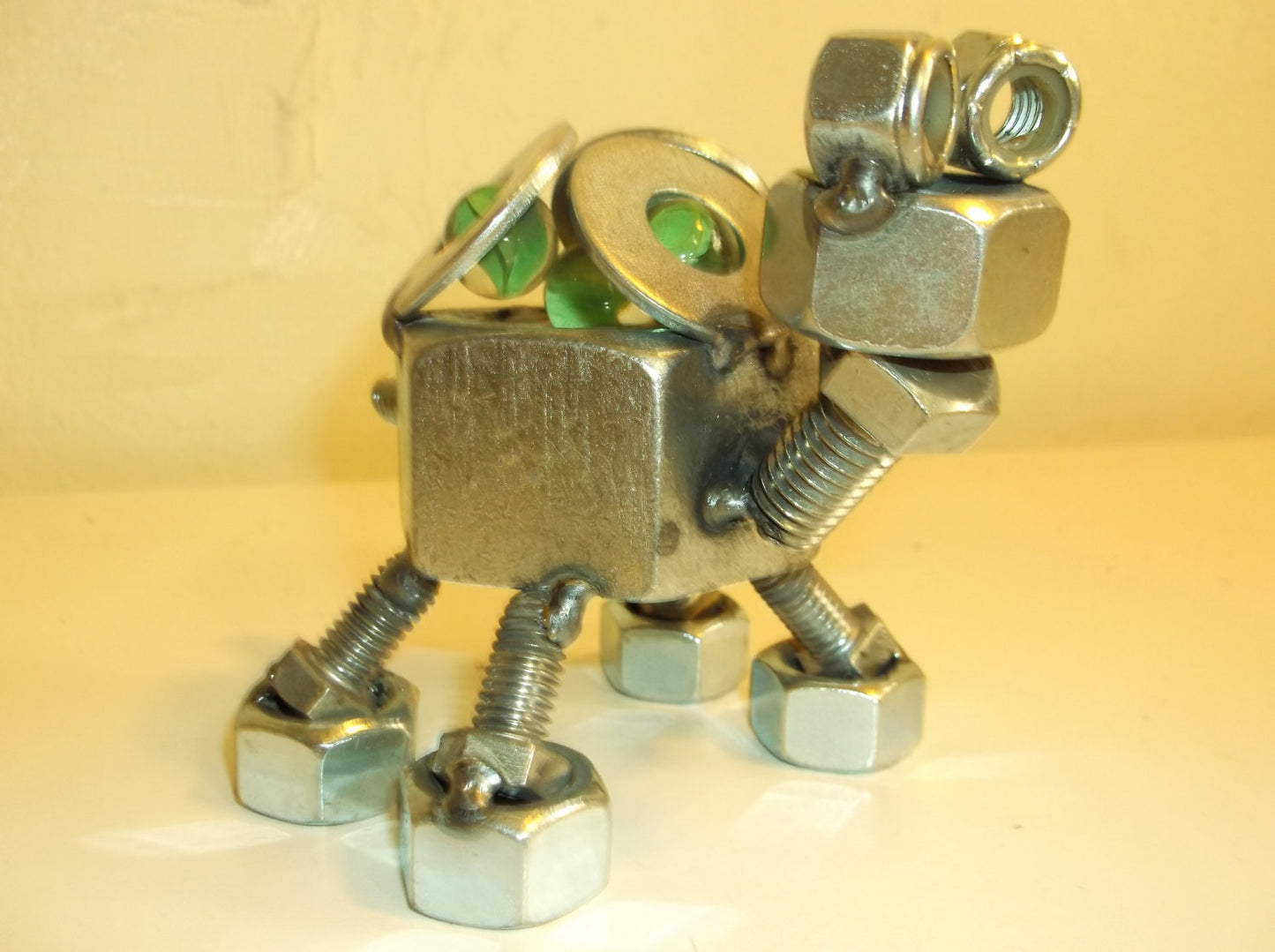 Turtle Figurine, Metal Recycled Art, Miniature Turtle